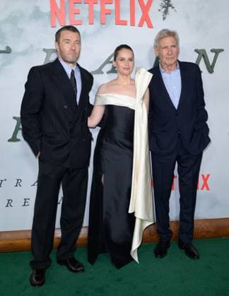 Train Dreams Premiere - Los Angeles, USA LOS ANGELES, USA. November 03, 2025: Joel Edgerton, Felicity Jones & Harrison Ford at the premiere for Train Dreams at Egyptian Theatre Los Angeles CA USA  Copyright: xPaulxSmith Featureflashx