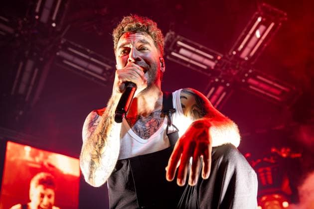Electric Callboy live in Oslo, Norway Oslo, Norway. 03rd, November 2025. The German band Electric Callboy performs a live concert at Unity Arena in Oslo. Here vocalist Nico Sallach is seen live on stage. Norway, Oslo, Unity Arena  Copyright: xGonzalesxPhoto TerjexDokkenx