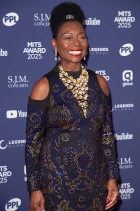 Music Industry Trusts Award 2025 Arrivals at Grosvenor House, London Dame Floella Benjamin attends the Music Industry Trusts Award 2025 at Grosvenor House, London, England, UK on Monday 03 November, 2025., Credit:Justin Ng Avalon UK, England, London, Grosvenor House  Copyright: xJustinxNgx xAvalonx 1050151712