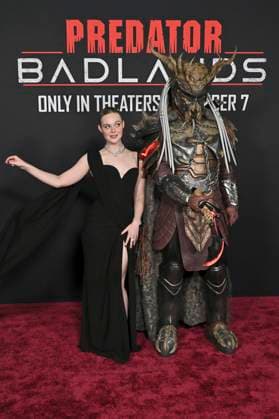 Elle Fanning at the premiere of the movie Predator Badlands at the TCL Chinese Theater Los Angeles, 03 11 2025 Foto:xD.xStarbuckx xFuturexImagex predator_5235