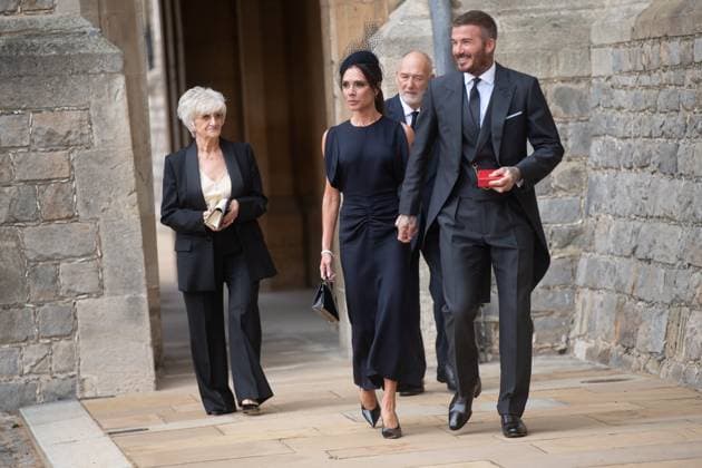 Investiture - Tuesday 4 November - Windsor Castle, London, UK Sir David Beckham, wife Lady Victoria Beckham and parents Sandra and Ted arrive for a photograph after being awarded a Knighthood for services to Sport and to Charity at Windsor Castle, London, England, UK on Tuesday 4 November, 2025., Credit:Justin Ng Avalon UK, England, London, Windsor Castle  Copyright: xJustinxNgx xAvalonx 1050263572