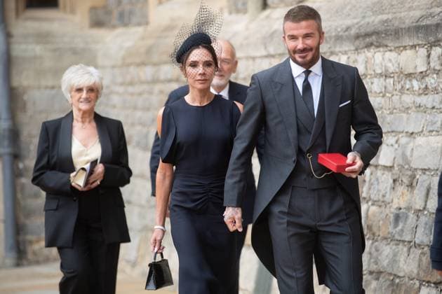Investiture - Tuesday 4 November - Windsor Castle, London, UK Sir David Beckham, wife Lady Victoria Beckham and parents Sandra and Ted arrive for a photograph after being awarded a Knighthood for services to Sport and to Charity at Windsor Castle, London, England, UK on Tuesday 4 November, 2025., Credit:Justin Ng Avalon UK, England, London, Windsor Castle  Copyright: xJustinxNgx xAvalonx 1050263592