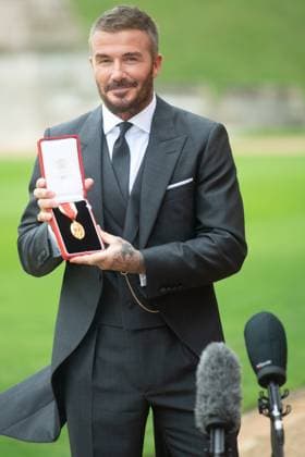 Investiture - Tuesday 4 November - Windsor Castle, London, UK Sir David Beckham is interviewed by media after being awarded a Knighthood for services to Sport and to Charity at Windsor Castle, London, England, UK on Tuesday 4 November, 2025., Credit:Justin Ng Avalon UK, England, London, Windsor Castle  Copyright: xJustinxNgx xAvalonx 1050263657