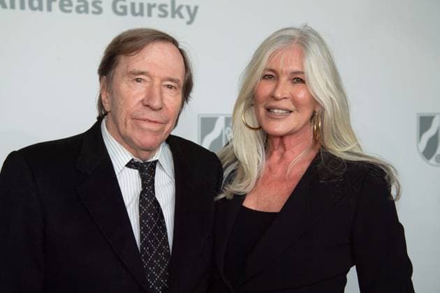 Guenter NETZER, former soccer player, with his wife Elvira, receiving the State Prize of the State of North Rhine-Westphalia in Duesseldorf on 04 11 2025