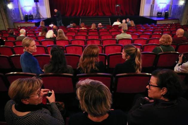 November 4, 2025, Cottbus, Brandenburg, Germany: Guests attend the Staatstheater Cottbus ahead of the opening ceremony of the 35th FilmFestival Cottbus (FFC), one of the leading events dedicated to Eastern European cinema. The 2025 edition runs from November 4 to 9, presenting around 140 films from more than 40 countries. Held in Cottbus, a bilingual German-Sorbian city near the Polish border, the festival brings together filmmakers, industry representatives, and audiences to celebrate cultural diversity and promote Central and Eastern European cinema. Cottbus Germany - ZUMAf146 20251104_zip_f146_008 Copyright: xRouzbehxFouladix