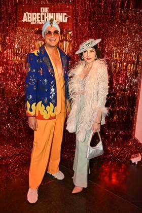 Marcell Damaschke and Pauline Stolze at the premiere event for the launch of the reality format Die Abrechnung Der Promi Showdown from November 6, 2025 on ProSieben and Joyn at Festsaal Kreuzberg on November 4, 2025 in Berlin Die Abrechnung Premiere event for the new Pro7 reality show in Berlin