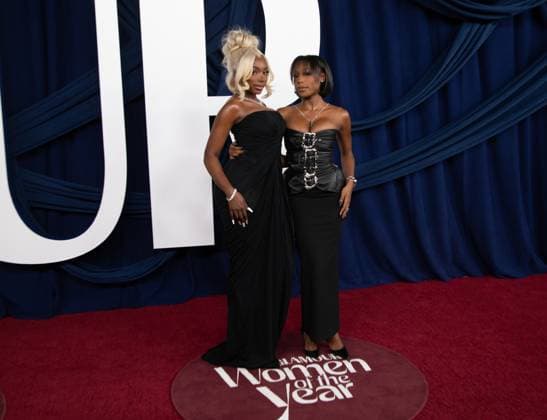 JaNa Craig and Serena Page arrive on the red carpet for the Glamour Women of the Year Awards on Tuesday, November 4, 2025 at The Plaza Hotel in New York City.  NYP20251104533 SERENAxXUxNING