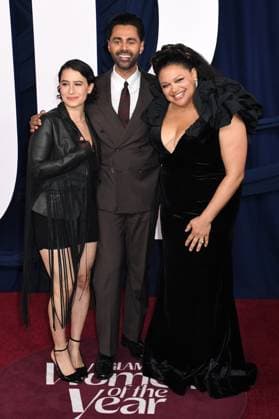 NEW YORK, NY - NOVEMBER 4: Ilana Glazer, Hasan Minhaj and Michelle Buteau at the 2025 Glamour Women Of The Year Awards at The Plaza Hotel in New York City on November 4, 2025. Copyright: xMediaPunchx