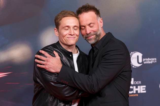 Matthias Schweighöfer and Erik Schmitt at the premiere of the movie Das Leben der Wünsche at Mathäser Filmpalast Munich, 04 11 2025 Foto:xN.xKolinzx xFuturexImagex wuensche_5169