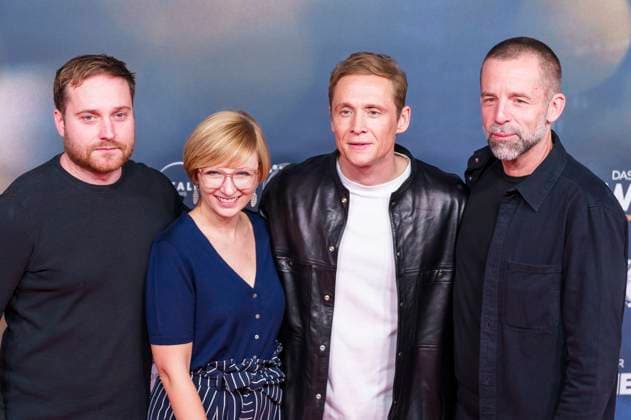 Alexander Dreissig, guest, Matthias Schweighöfer and Dan Maag at the premiere of the movie Das Leben der Wünsche at Mathäser Filmpalast Munich, 04 11 2025 Foto:xN.xKolinzx xFuturexImagex wuensche_5195