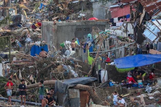 Death toll climbs to over 60 in Philippines aftermath of Typhoon Kalmaegi TALISAY, CEBU PROVINCE, PHILIPPINES - NOVEMBER 5: Residents survey what is salvageable in the debris of their destroyed homes, as countless houses have been reduced to rubble due to flooding caused by Typhoon Kalmaegi, in Talisay, Cebu Province, Philippines on November 5, 2025. Powerful typhoon Kalmaegi, also know as Tino, has brought catastrophic destruction to the disaster-prone country and killed at least 66 people, after it made landfall on November 4 with torrential rains and powerful winds, which caused flooding in several parts of the archipelago especially in Cebu and Leyte, Homes have been reduced to debris and widespread damage to vehicles and infrastructure Copyright: x2025xAnadoluxDanielxCengx