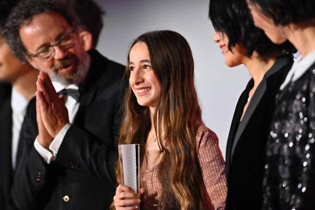Palestine 36 honored with the Tokyo Grand Prix at TIFF 2025 TOKYO, JAPAN - NOVEMBER 5 : Actress Wardi Eilaboun receives the trophy to Palestinian filmmaker Annemarie Jacir’s film Palestine 36 which won the Tokyo Grand Prix and the Governor of Tokyo Award at the 38th Tokyo International Film Festival, in Tokyo, Japan, on November 5, 2025. Set in Palestine under British rule in 1936, Palestine 36 portrays the uprising of Palestinian Arabs against colonial and Zionist forces, exploring the roots of national identity and resistance. Jacir, one of the leading voices in Arab cinema, was recognized for her bold and humanistic storytelling. David Mareuil Anadolu Tokyo Japan. Editorial use only. Please get in touch for any other usage.  Copyright: x2025xAnadoluxDavidxMareuilx