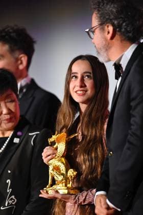 Palestine 36 honored with the Tokyo Grand Prix at TIFF 2025 TOKYO, JAPAN - NOVEMBER 5 : Actress Wardi Eilaboun receives the trophy to Palestinian filmmaker Annemarie Jacir’s film Palestine 36 which won the Tokyo Grand Prix and the Governor of Tokyo Award at the 38th Tokyo International Film Festival, in Tokyo, Japan, on November 5, 2025. Set in Palestine under British rule in 1936, Palestine 36 portrays the uprising of Palestinian Arabs against colonial and Zionist forces, exploring the roots of national identity and resistance. Jacir, one of the leading voices in Arab cinema, was recognized for her bold and humanistic storytelling. David Mareuil Anadolu Tokyo Japan. Editorial use only. Please get in touch for any other usage.  Copyright: x2025xAnadoluxDavidxMareuilx