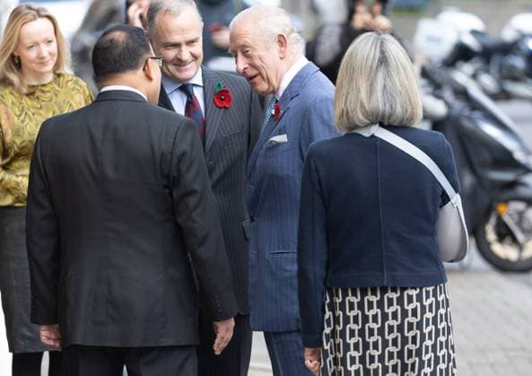 King Charles III visits veteran health care center in London LONDON, UNITED KINGDOM - NOVEMBER 5:&nbsp; King Charles III arrives at Chatfield Health Care in London, United Kingdom on November 5, 2025. King Charles’s visit to Chatfield. a center offering specialist health care to veterans, came ahead of Armistice Day anniversary. Ilyas Tayfun Salci Anadolu London United Kingdom. Editorial use only. Please get in touch for any other usage.  Copyright: x2025xAnadoluxIlyasxTayfunxSalcix