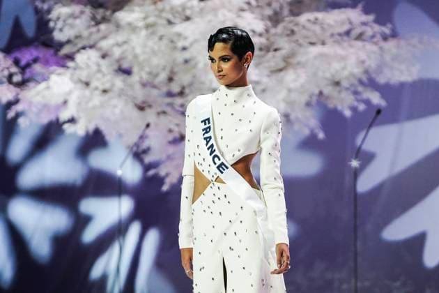 Miss Universe 2025 In Bangkok. Miss France Eve Gilles presents on stage during the official Miss Universe 2025 welcome event in Bangkok, Thailand, on November 5, 2025. Women representing 120 nations compete in the 74th edition of the Miss Universe pageant, which takes place in Thailand. Bangkok Thailand  Copyright: xAnusakxLaowilasx originalFilename: laowilas-notitle251105_npkry.jpg