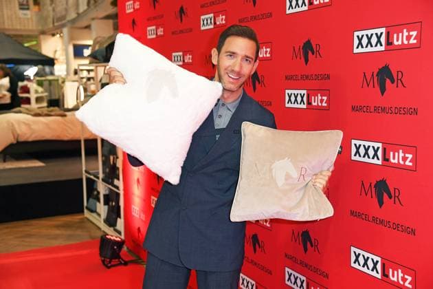 Marcel Remus at the presentation of the Marcel Remus bedding collection Bedtime Stories in the premium furniture and furnishing store XXXLutz in Nuremberg on 05 11 2025