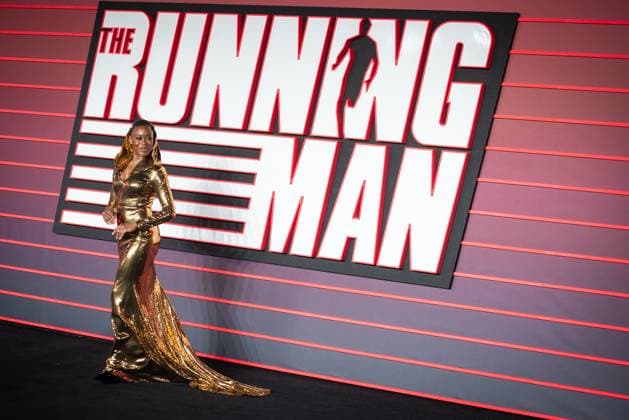 The Running Man UK Premiere in London - 05 Nov 2025 Oluniké Adeliyi attends The Running Man UK Premiere at Odeon Luxe Leicester Square. London United Kingdom Copyright: xLoredanaxSangiulianox xSOPAxImagesx LSangiuliano-0503