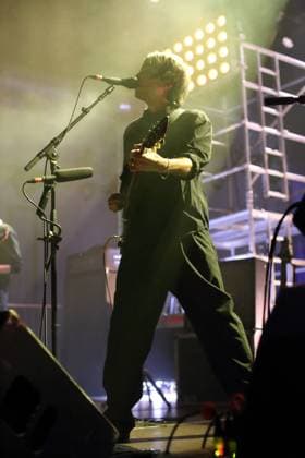 Alexander Giannascoli aka Alex G at a concert at Huxleys Neue Welt in Berlin, November 5, 2025 Alex G concert Berlin