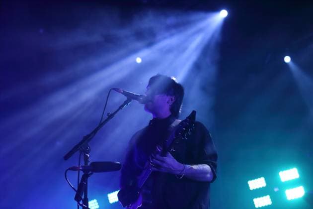 Alexander Giannascoli aka Alex G at a concert at Huxleys Neue Welt in Berlin, November 5, 2025 Alex G concert Berlin