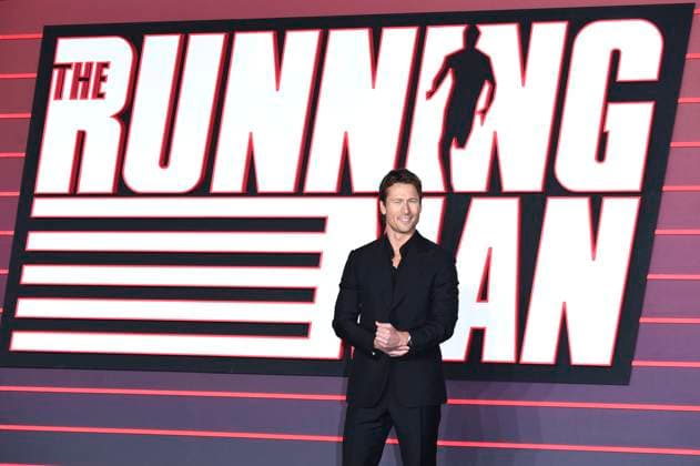 Glen Powell at the premiere of the movie The Running Man at the Odeon Luxe Leicester Square London, 05 11 2025 Foto:xS.xVasx xFuturexImagex running_5201