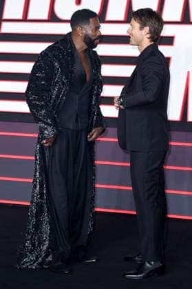 Colman Domingo and Glen Powell at the premiere of the movie The Running Man at the Odeon Luxe Leicester Square London, 05 11 2025 Foto:xS.xVasx xFuturexImagex running_5213
