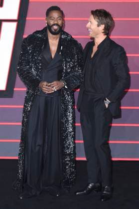 Colman Domingo and Glen Powell at the premiere of the movie The Running Man at the Odeon Luxe Leicester Square London, 05 11 2025 Foto:xS.xVasx xFuturexImagex running_5215