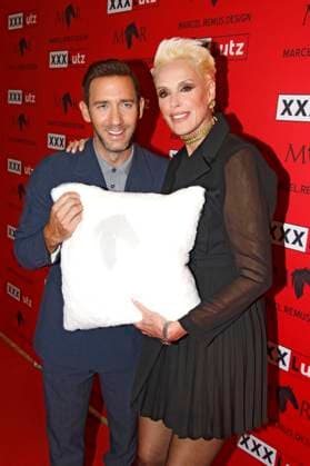 Marcel Remus and Brigitte Nielsen at the XXXLutz x Marcel Remus Collection launch in the premium furniture and interior design store XXXLutz Nuremberg, 05 11 2025 Foto:xAgenturxWehnertx xGränzdörferx xFuturexImagex remus_5137