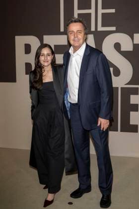 November 5, 2025, New York, United States: (L-R) Sara Barone and Sean Callery attend Netflix s The Beast In Me New York Premiere at The Plaza Hotel. City. New York United States - ZUMAs197 20251105_aaa_s197_571 Copyright: xRonxAdarx