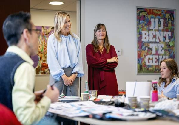 UTRECHT - Queen Maxima during a working visit to Enik Recovery College. This academy offers a learning environment and a meeting place for people who have personal experience with disruption due to mental health issues or addiction. ANP KOEN VAN WEEL netherlands out - belgium out  Copyright: xx x541379618x originalFilename: 541379618.jpg