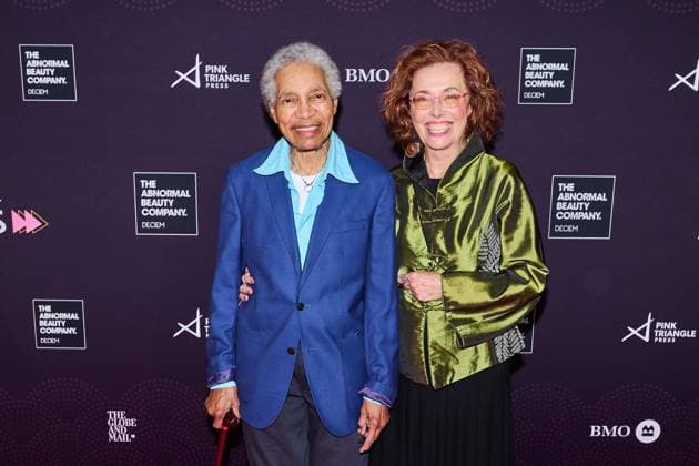 November 6, 2025, Toronto, On, Canada: Beverly Glenn-Copeland (left) and Elizabeth Copeland walk the red carpet at the 2025 PTP Pink Awards in Toronto, on Thursday, Nov. 6, 2025. Toronto Canada  - ZUMAc35_ 20251106_zaf_c35_178 Copyright: xSammyxKoganx