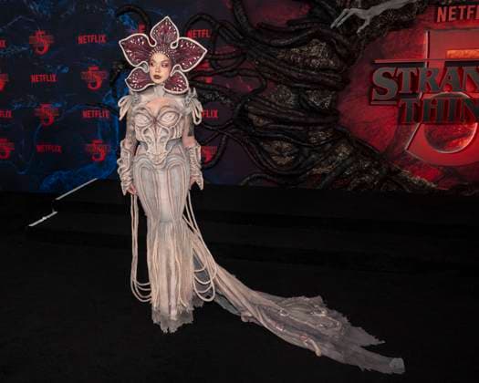 November 6, 2025, West Hollywood, California, USA: Song writer, composer and musical artist GILLIAN GODIN attends the Los Angeles red carpet premiere of Netflix s Stranger Things Season 5 West Hollywood USA - ZUMAb173 20251106_aap_b173_004 Copyright: xBillyxBennightx
