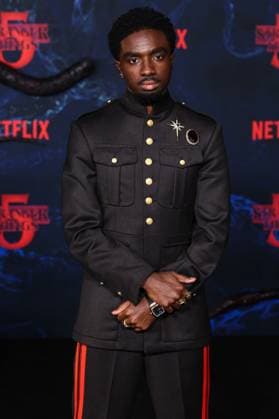 Los Angeles Premiere Of Netflix s Stranger Things Season 5 HOLLYWOOD, LOS ANGELES, CALIFORNIA, USA - NOVEMBER 06: Caleb McLaughlin wearing Wales Bonner FW25 RTW, specifically Look 15 from the Autumn Winter 2025 ˜Selah™ Collection and a Hublot timepiece arrives at the Los Angeles Premiere Of Netflix s Stranger Things Season 5 held at the TCL Chinese Theatre IMAX on November 6, 2025 in Hollywood, Los Angeles, California, United States., Credit:Xavier Collin Avalon United States, California, Hollywood, TCL Chinese Theatre IMAX  Copyright: xXavierxCollinx xAvalonx 1050955721