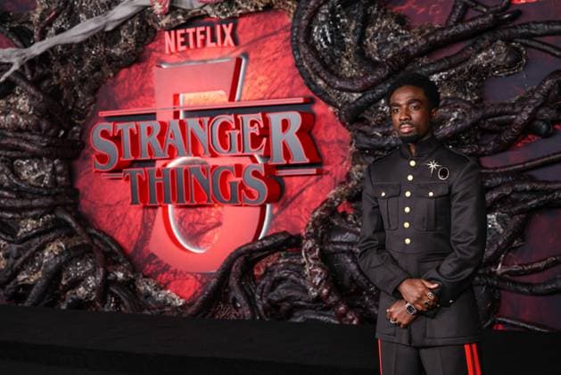 Los Angeles Premiere Of Netflix s Stranger Things Season 5 HOLLYWOOD, LOS ANGELES, CALIFORNIA, USA - NOVEMBER 06: Caleb McLaughlin wearing Wales Bonner FW25 RTW, specifically Look 15 from the Autumn Winter 2025 ˜Selah™ Collection and a Hublot timepiece arrives at the Los Angeles Premiere Of Netflix s Stranger Things Season 5 held at the TCL Chinese Theatre IMAX on November 6, 2025 in Hollywood, Los Angeles, California, United States., Credit:Xavier Collin Avalon United States, California, Hollywood, TCL Chinese Theatre IMAX  Copyright: xXavierxCollinx xAvalonx 1050955821