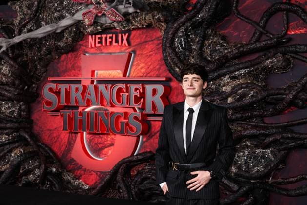 Los Angeles Premiere Of Netflix s Stranger Things Season 5 HOLLYWOOD, LOS ANGELES, CALIFORNIA, USA - NOVEMBER 06: Noah Schnapp wearing Balmain and a Hublot timepiece arrives at the Los Angeles Premiere Of Netflix s Stranger Things Season 5 held at the TCL Chinese Theatre IMAX on November 6, 2025 in Hollywood, Los Angeles, California, United States., Credit:Xavier Collin Avalon United States, California, Hollywood, TCL Chinese Theatre IMAX  Copyright: xXavierxCollinx xAvalonx 1050961699
