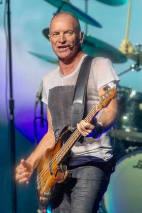 Sting performs on stage at the Hard Rock Live in the Seminole Hotel and Casino Hollywood, in Hollywood, Florida on Friday, November 7, 2025.  MIA20251107104 GARYxIxROTHSTEIN