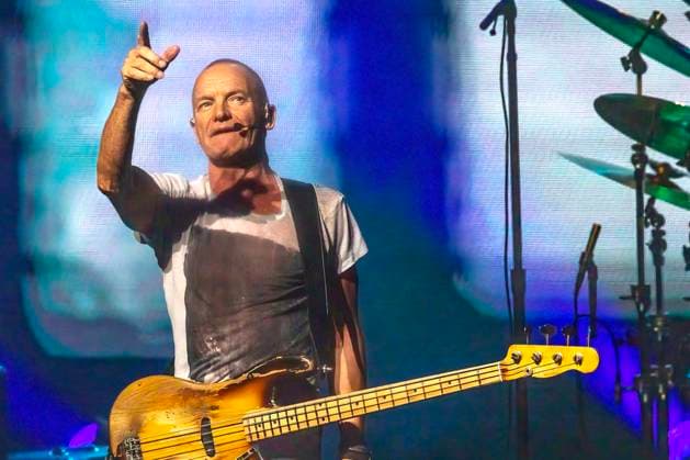 Sting performs on stage at the Hard Rock Live in the Seminole Hotel and Casino Hollywood, in Hollywood, Florida on Friday, November 7, 2025.  MIA20251107120 GARYxIxROTHSTEIN