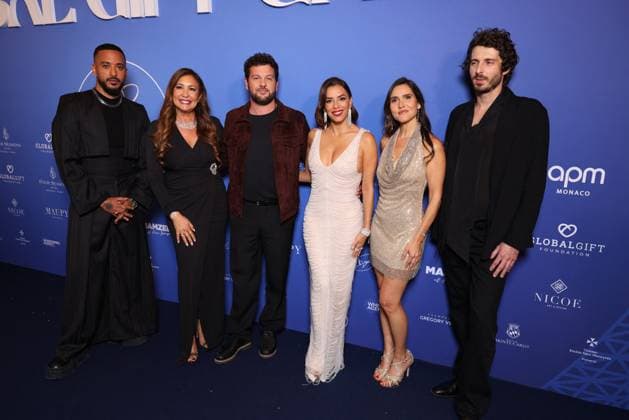 Paris Global Gift Gala - Paris Slimane Nebchi, Maria Bravo, Claudio Capeo, Eva Longoria, Joyce Jonathan and Charles Fardin attends the Paris Global Gift Gala in Paris, France on Novmber 08, 2025. Photo by Jerome Domine ABACAPRESS.COM France  Copyright: xDominexJerome ABACAx