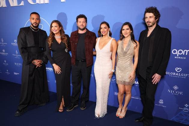 Paris Global Gift Gala - Paris Slimane Nebchi, Maria Bravo, Claudio Capeo, Eva Longoria, Joyce Jonathan and Charles Fardin attends the Paris Global Gift Gala in Paris, France on Novmber 08, 2025. Photo by Jerome Domine ABACAPRESS.COM France  Copyright: xDominexJerome ABACAx