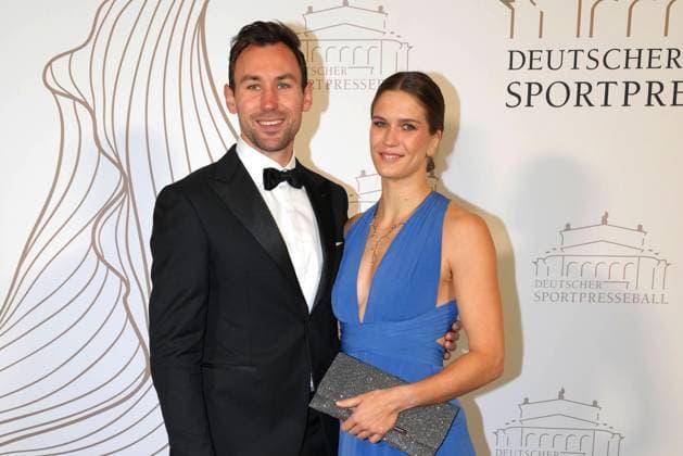 Niklas Kaul and his girlfriend Mareike Roesing at the 43rd German Sports Press Ball on 8 11 2025 at the Alte Oper in Frankfurt am Main German Sports Press Ball 2025 in Frankfurt am Main