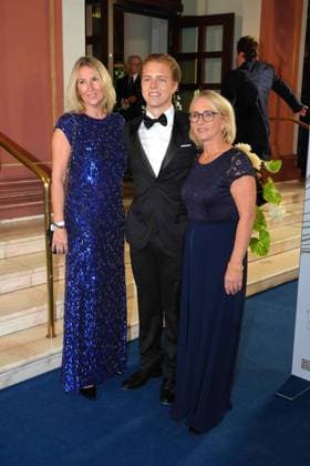 Susanne Schaefer, Joel Beckenbauer and Heidi Beckenbauer at the 43rd German Sports Press Ball on 8 11 2025 at the Alte Oper in Frankfurt am Main German Sports Press Ball 2025 in Frankfurt am Main