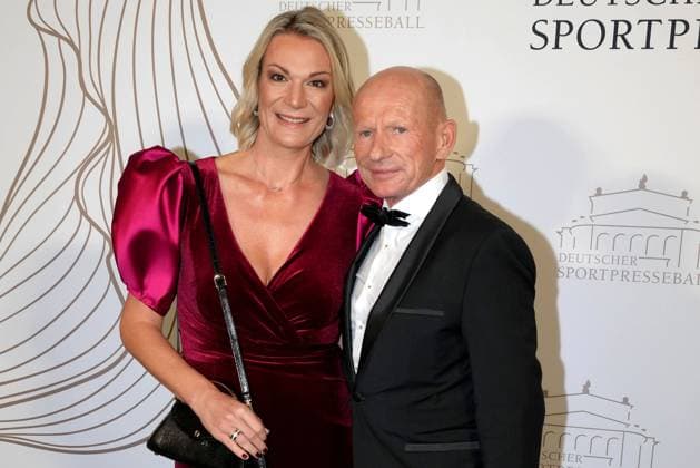 Maria Riesch and Johann Schrempf at the 43rd German Sports Press Ball on 8 11 2025 at the Alte Oper in Frankfurt am Main German Sports Press Ball 2025 in Frankfurt am Main