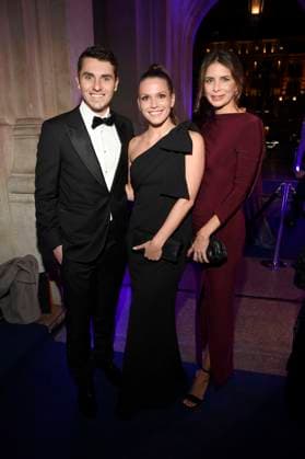 Marcel Wontorra, Lea Rostek and Kristin Wontorra at the 43 German Sports Press Ball 2025 in the Alte Oper Frankfurt, 08 11 2025 Foto:xF.xKernx xFuturexImagex sportpresseball_5228