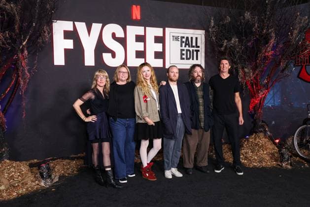 Netflix FYSEE: The Fall Edit - Stranger Things Season 5 FYC Event Costume designer Amy Parris, Visual effects supervisor Betsy Paterson, Hairstylist Sarah Hindsgaul, Michael Stein, Musical composer Kyle Dixon and Canadian-American sound editor and engineer Craig Henighan arrive at the Netflix FYSEE: The Fall Edit - Stranger Things Season 5 FYC (For Your Consideration) Event held at the Netflix Tudum Theater in Hollywood, Los Angeles, California, United States. Netflix Tudum Theater, Hollywood, Los Angeles, California, USA California United States  Copyright: xImagexPressxAgencyx originalFilename: collin-netflixf251109_npImJ.jpg