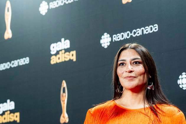 November 9, 2025, Montreal, Pq, Canada: Elisapie arrives on the red carpet for the gala de l ADISQ awards ceremony, in Montreal on Sunday, Nov. 9, 2025. Montreal Canada  - ZUMAc35_ 20251109_zaf_c35_078 Copyright: xChristopherxKatsarovx