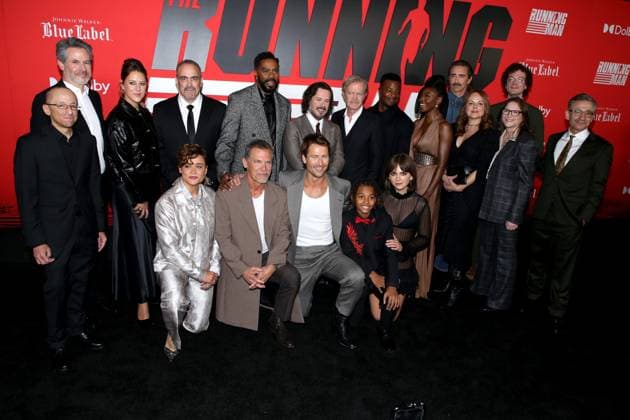 Paramount s The Running Man New York Premiere Michael Bacall, Simon Kinberg, Katy O Brian, David Zayas, Josh Brolin, Colman Domingo, Glen Powell, Edgar Wright, William H. Macy, Daniel Ezra, Angelo Giorgio Gray, Daniel Ezra, Jayme Lawson, Lee Pace, Martin Herlihy and Nira Park attending Paramount s The Running Man New York Premiere held at the AMC Lincoln Square on November 9, 2025 in New York City, NY New York City AMC Lincoln Square NY USA Copyright: xStevenxBergman AFF-USA.COMx