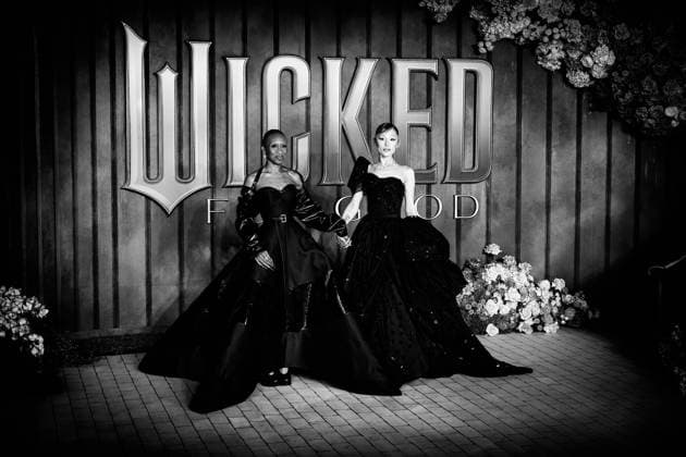 European Premiere of WICKED FOR GOOD on Monday 10 November 2025 Ariana Grande and Cynthia Erivo seen at the European Premiere of WICKED FOR GOOD on Monday 10 November 2025 at Cineworld Leicester Square, London. Editors Note: Image converted to monochrome., Credit:Julie Edwards Avalon  Copyright: xJuliexEdwardsx xAvalonx 1051704821