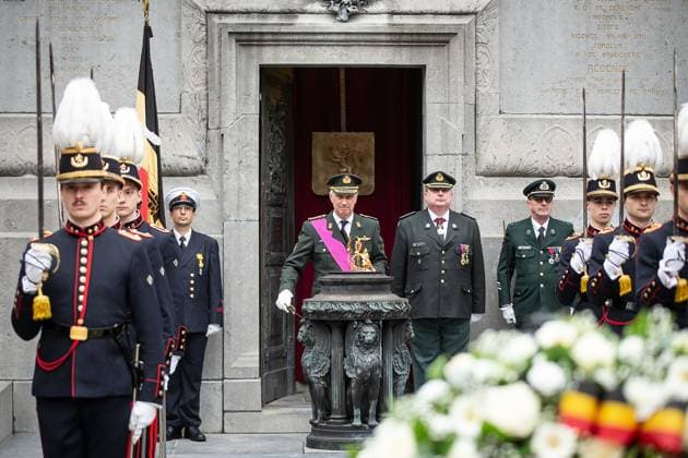King Philippe - Filip of Belgium pictured during a World War I commemoration at the Tomb of the Unknown Soldier monument in Brussels, Tuesday 11 November 2025. On 11 November 1918 the Armistice was signed, marking the end of World War I.  JAMESxARTHURxGEKIERE 140852430