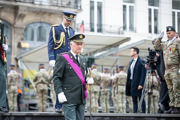 King Philippe - Filip of Belgium pictured during a World War I commemoration at the Tomb of the Unknown Soldier monument in Brussels, Tuesday 11 November 2025. On 11 November 1918 the Armistice was signed, marking the end of World War I.  JAMESxARTHURxGEKIERE 140853949