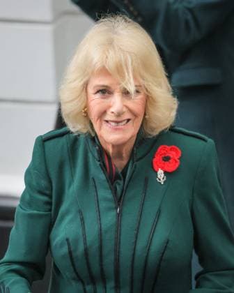 Queen Camilla joins Poppies for Paddington Commemoration at Paddiongton Station on Armistice Day, London, UK London, UK. 11th Nov, 2025. Her Majesty smiles and waves at members of the public. Queen Camilla arrives by Train into Paddington Station and joins Poppies for Paddington the Commemorations on Armistice Day. Poppies to Paddington is an annual commemoration. Poppy wreaths from around the GWR network are collected by designate trains, arriving into Paddington station before 1100, followed by a 2 minute silence and commemorative proceedings., Credit:Imageplotter Avalon  Copyright: xImageplotterx xAvalonx 1051817478