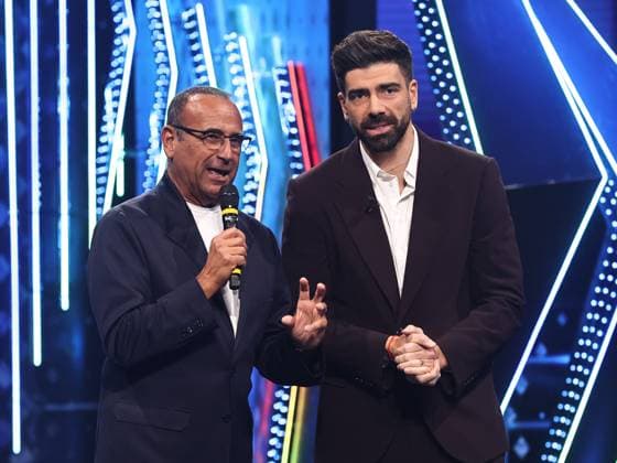 Rome, Rai studios on Via Asiago, Sanremo Giovani TV show - first episode. Pictured: Carlo Conti, Gianluca Gazzoli  Copyright: xMarcoxProvvisionatox xipa-agency.netx xMarcoxProvvisionatox IPA_Agency_IPA67842632